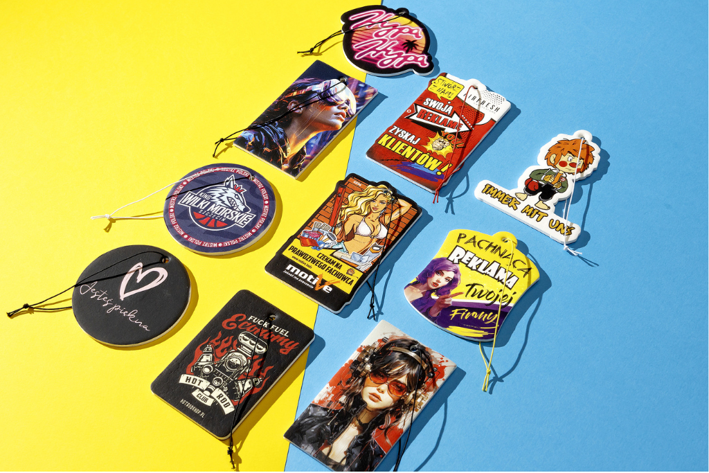 Different types of hanging cellulose car air fresheners