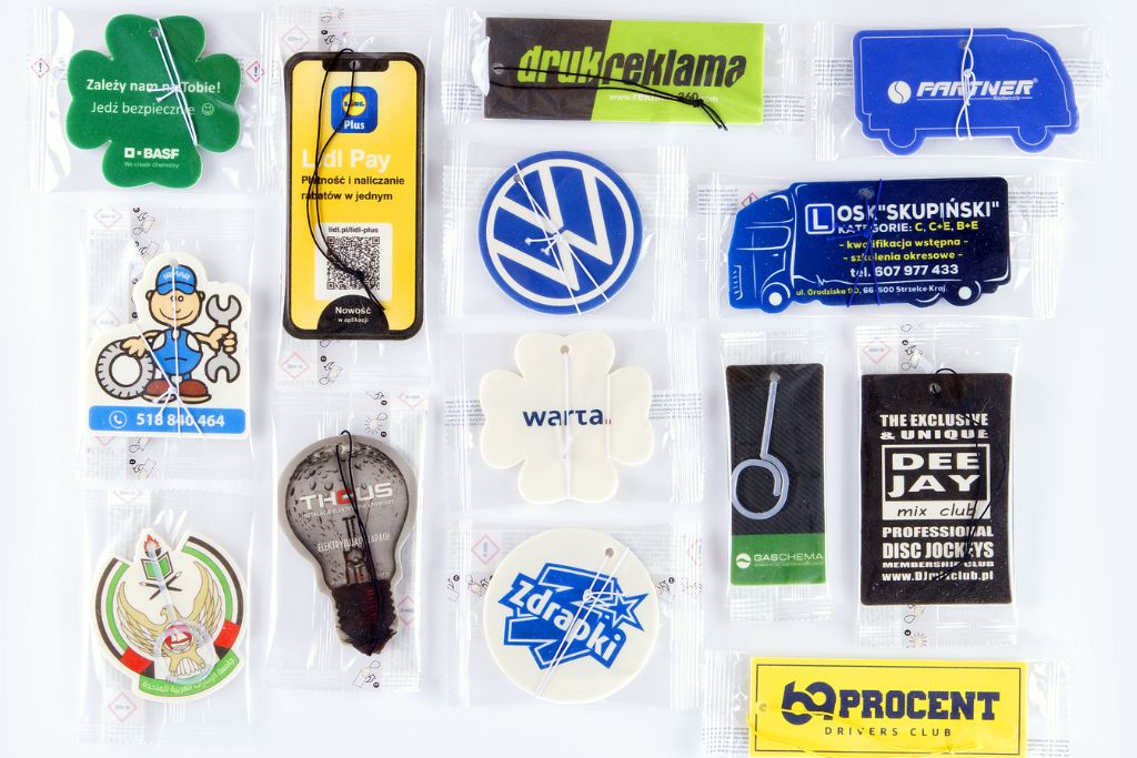 Examples of how we can produce any shape for your car air fresheners